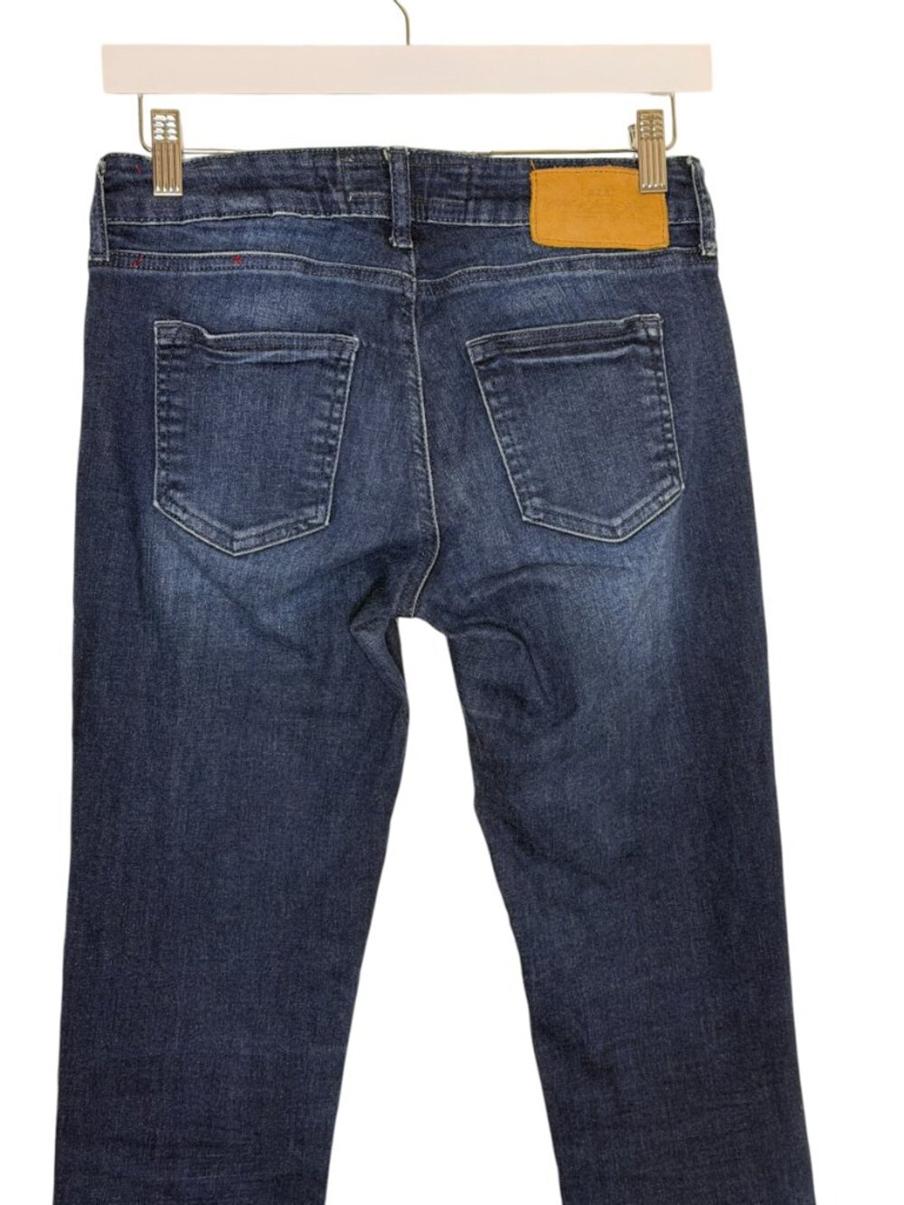 H&M LOGG Skinny Jeans Low Rise Pants Women Dark Blue Rinse 27 - Picture 5 of 8